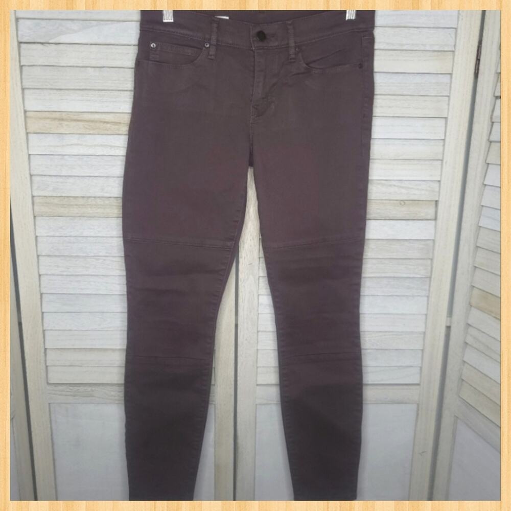Gap Legging Jean Brown 27 Regular Coated Moto Chocolate Chip Pants